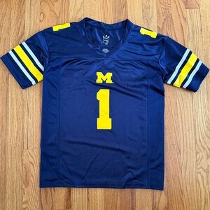 U of M Michigan Wolverines Little King Youth L Football Jersey
